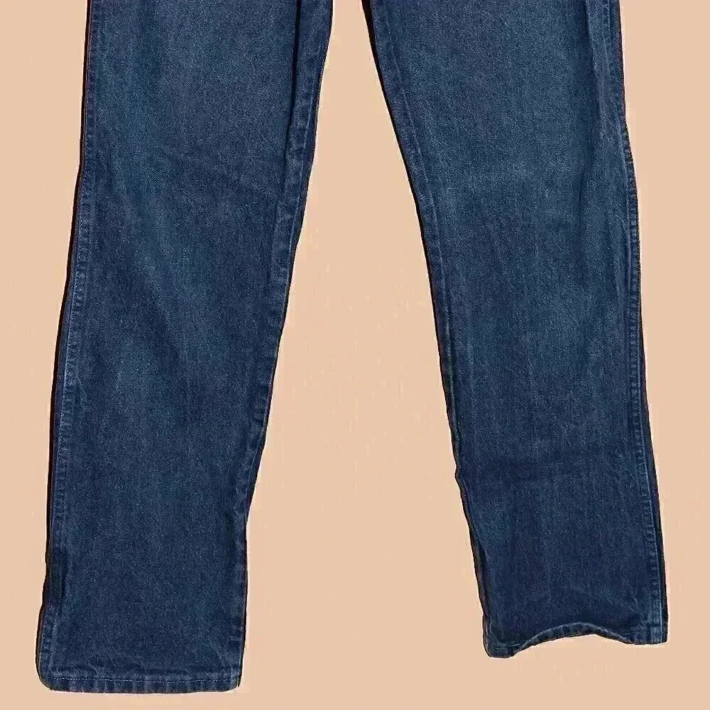 Wrangler Dark Wash Classic Jean Size 34x34 Straight Leg Denim Jeans‎ Work Pants